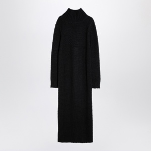 Jil Sander Long black alpaca turtleneck dress - Img 2