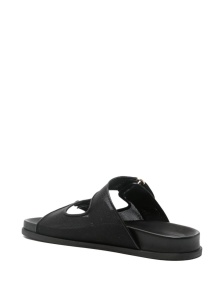Jimmy Choo Fayence Sandal Low leather sandals with pearls - Img 3