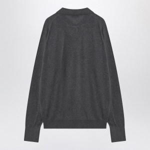 JOHN SMEDLEY Gray Finchley polo in cotton - Img 2