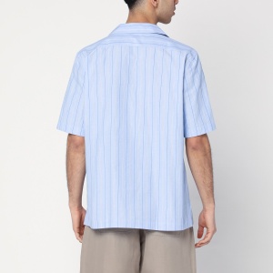 Lardini Bowling-style light blue shirt in cotton - Img 2