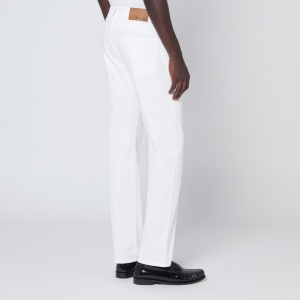 Loro Piana White cotton trousers - Img 2