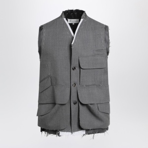 Maison Margiela Vest Work in Progress grey in wool