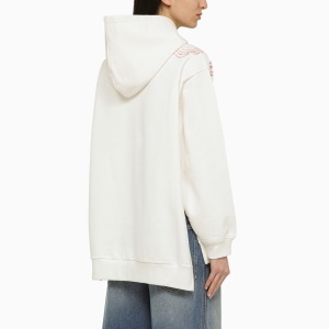 Marni White sweatshirt with cotton embroidery - Img 2