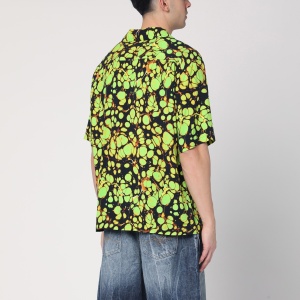 Martine Rose Green bowling shirt with abstract pattern - Img 2