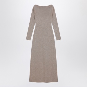 Max Mara Pianoforte Beige dress in viscose and lurex yarn