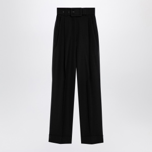 Max Mara Pianoforte Black Grain de Poudre wool trousers