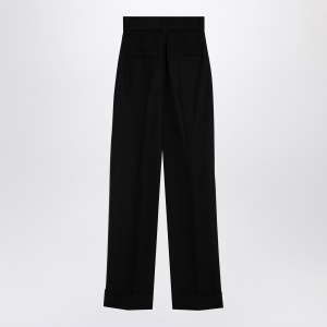 Max Mara Pianoforte Black Grain de Poudre wool trousers - Img 2
