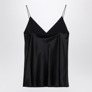 Max Mara Pianoforte Black sleeveless silk top - Img 2