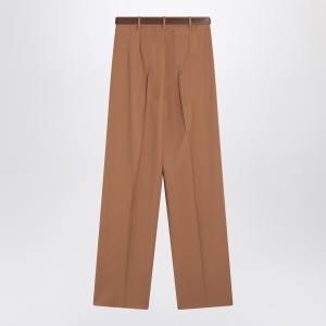 Max Mara Studio Hazelnut wool canvas trousers - Img 2