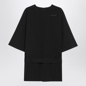 MM6 Maison Margiela Black wool-blend mini dress - Img 2