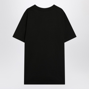 Moncler Black cotton T-shirt with logo patch - Img 2