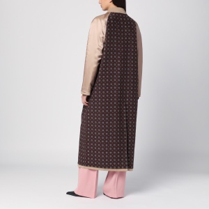 Moschino Beige reversible trench coat in gabardine and satin - Img 2