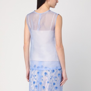 P.A.R.O.S.H. Sky blue tank top in silk - Img 2