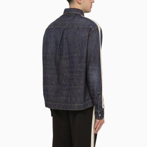 Palm Angels Blue denim Monogram shirt-jacket - Img 2