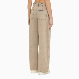 Palm Angels Wide jeans in pinkish denim - Img 2