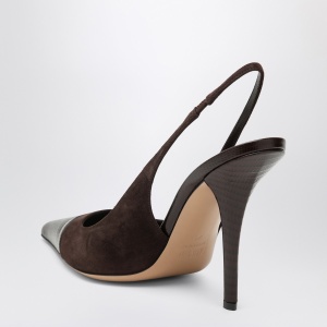 Paris Texas Brown suede and leather slingback - Img 2