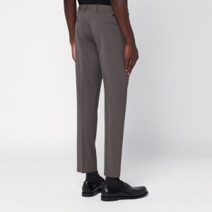 PT Torino Taupe colour wool trousers - Img 2