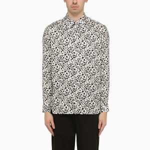 PT Torino White viscose striped shirt