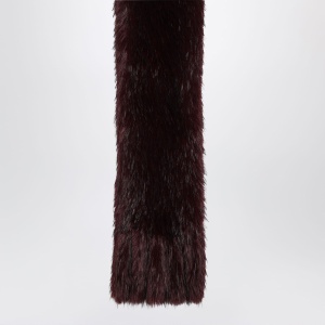 ROTATE Birger Christensen Dark burgundy faux fur scarf - Img 2