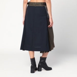 Sacai Navy/kaki tailored skirt - Img 2