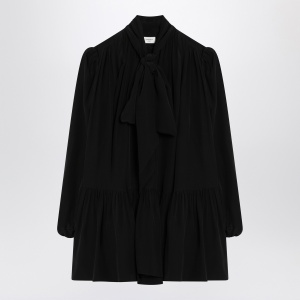 Saint Laurent Black lavallière dress in silk