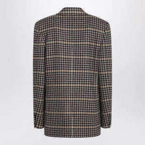 Saint Laurent Double-breasted checked wool jacket - Img 2