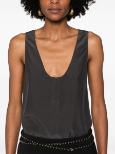 Saint Laurent Henley-neck silk tank top - Img 3