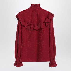 Saint Laurent Red damask silk shirt - Img 2