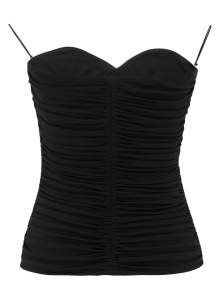 Saint Laurent ruched strapless top - Img 2