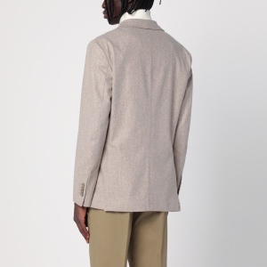 Santaniello Beige wool-blend single-breasted jacket - Img 2