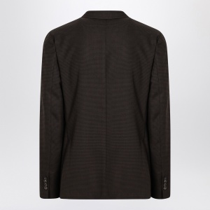 Santaniello Brown checked double breasted jacket - Img 2