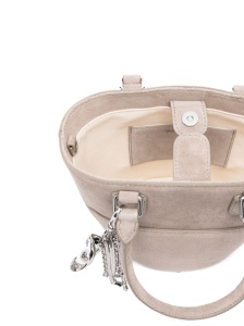 Self-Portrait Suede Charm Tote Bag - Img 3