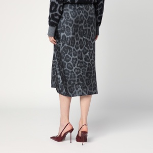 Stella McCartney Leopard midi skirt with knot - Img 2