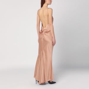 THE ANDAMANE Light pink dress with back draping - Img 2