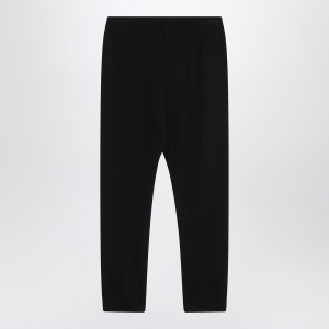 The Row Teo black cotton and cashmere trousers - Img 2