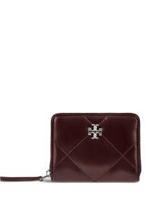 Tory Burch Kira Small Wallet With Diamond Quilting And Full Zip Closure