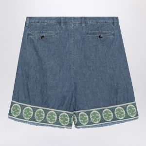 Valentino Blue bermuda short with jacquard bottom - Img 2