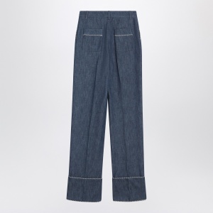 Valentino Blue trousers in Chambray Denim - Img 2