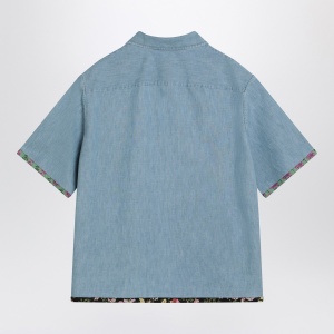 Valentino Denim shirt with floral trims - Img 2