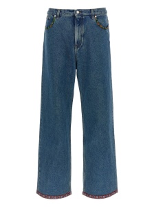 Valentino Floral-insert jeans