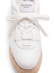 Valentino Garavani Freedots XL Sneaker in Calfskin and Cork - Img 4