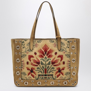 Valentino Garavani Medium tote bag Nellcôte in jacquard fabric - Img 2