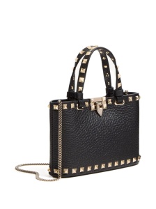 Valentino Garavani Mini Rockstud Shopping Bag in Garnet Calfskin - Img 4
