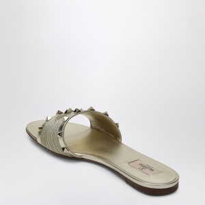 Valentino Garavani Roman Stud Sandals in Platinum Colour - Img 2