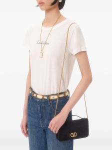 Valentino Garavani Suede flap shoulder bag - Img 4