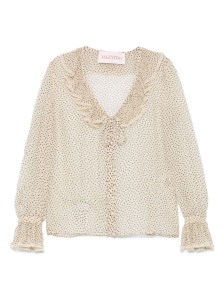 Valentino Plus-de-pois Print Light Georgette Shirt
