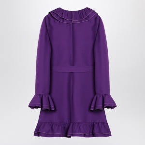 Valentino Purple wool and silk mini dress - Img 2