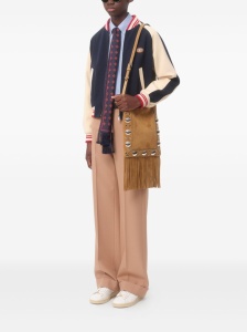 Valentino Wool and Cotton Bomber Jacket with Vlogo and Le Chat De La Maison Patch - Img 3