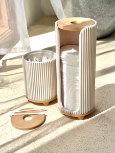Set organizatoare baie pentru dischete demachiante și bețișoare de urechi – Design modern, printat 3D