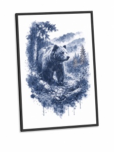 Stăpânul Munților – Tablou 3D Decorativ Stratificat cu Urs, Inspirat din Carpați - Img 3